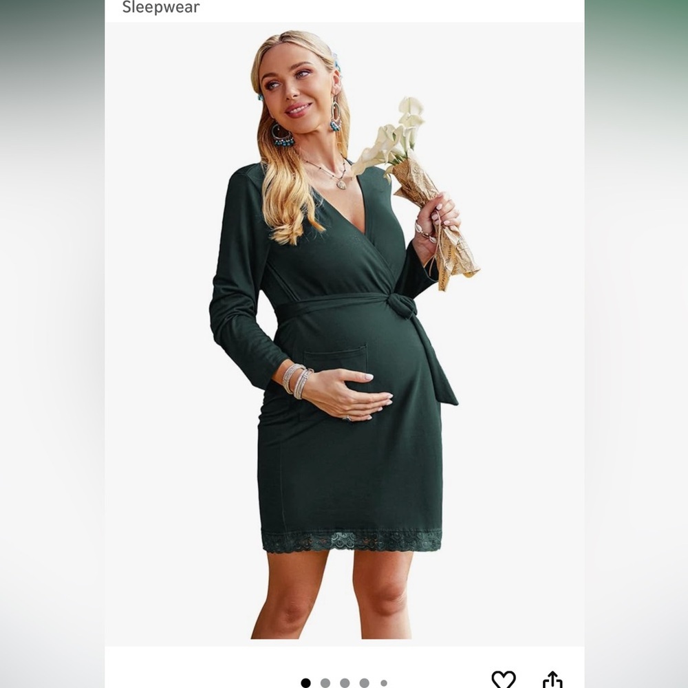 Ekouaer maternity Robe (sold on Amazon) with lace detail, never worn!!